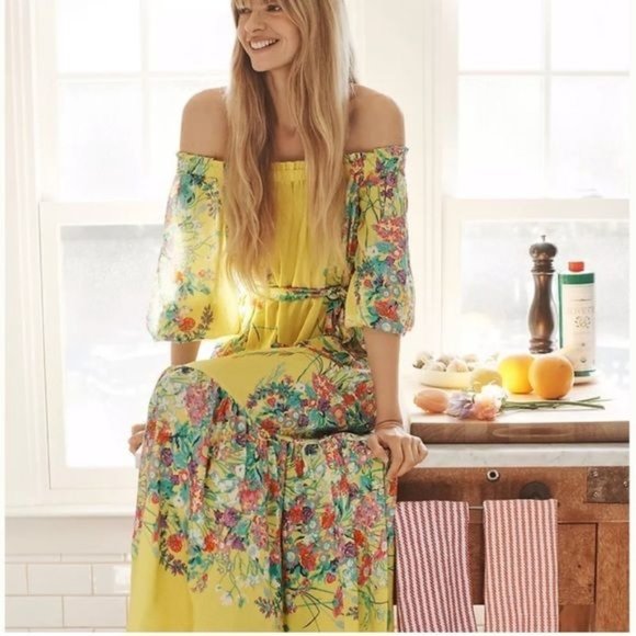 Anthropologie Dresses & Skirts - ANTHROPOLOGIE Eliora Off the Shoulder Floral Maxi Dress XL